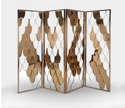 SUS304 Laser Cut Stainless Steel Room Divider Decorative panels 1219mm width