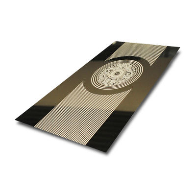 304 Gold Mirror Cold Rolled Stainless Steel Sheets For Elevators Decoration