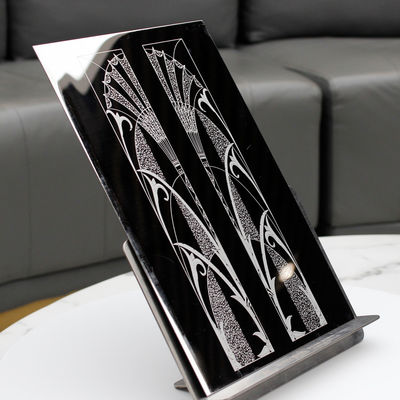 Color Stainless Steel Etching Plate For Elevator Decoration Or Luxury Doors