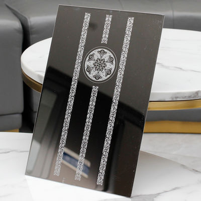 Gold Mirror Etched Stainless Steel Decorative Sheets 1000x2000mm For Elevator