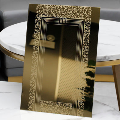 1500mm Golden Color Decorative Stainless Steel Sheet For Elevator Cabins