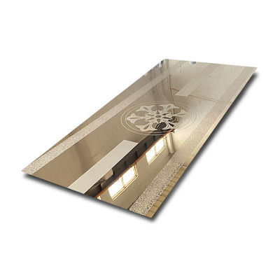 1500mm Golden Color Decorative Stainless Steel Sheet For Elevator Cabins