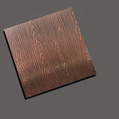Hairline Antique Copper Honeycomb Stainless Steel Sheet 304 Textured