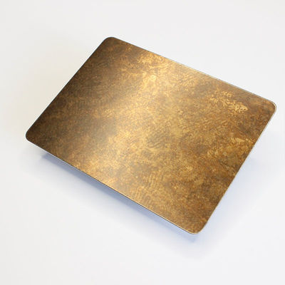 201 Color Copper Antique Etched Stainless Steel Sheet 0.3mm For Fabrication