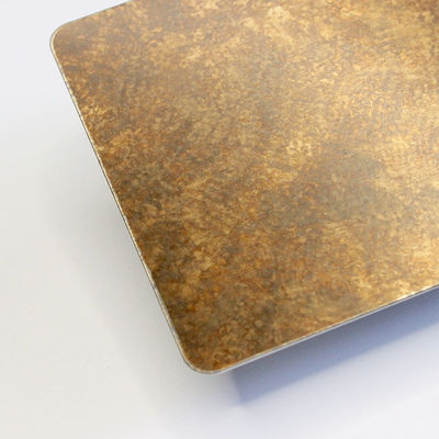 201 Color Copper Antique Etched Stainless Steel Sheet 0.3mm For Fabrication