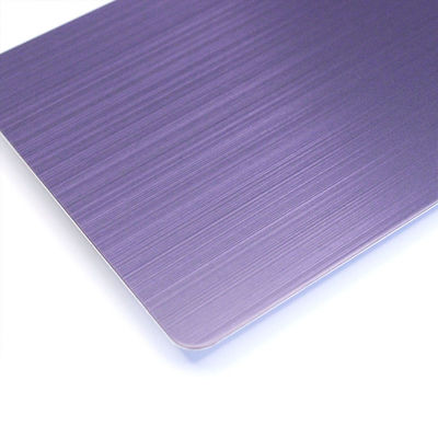 304 4 By 8 Stainless Steel Sheet Brushed Bronze Hairline SS Sheet For Building Decoration