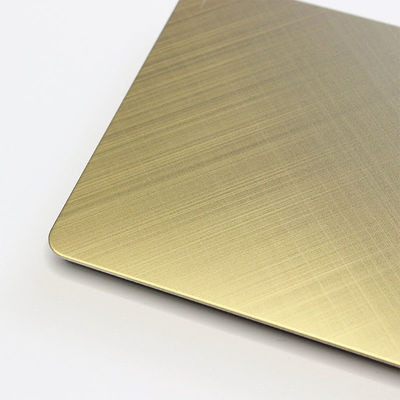 Aisi 316 Pvd Colored Stainless Steel Sheet Gold Mirror Cross Hairline
