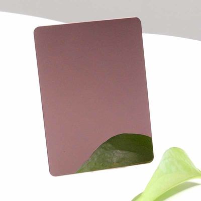 Astm 201 Stainless Steel Sheet Titanium Gold Mirror Coated 0.3mm Thickness