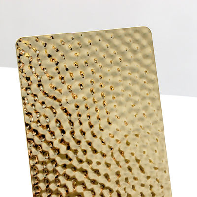 Golden Water Ripple Hammered Decorative Stainless Steel Sheet For Ceilings Walls And Plates