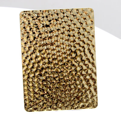 Silver Gold Color Water Ripple Stainless Steel Sheet For Ceiling Wall Panel Decoration