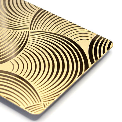 Pakistan Bronze Color Etching Stainless Steel Sheet And Plates Width 1500mm For Building