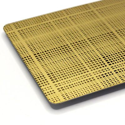 430 316 Pvd Color Coating Etched Stainless Steel Sheet Laser Cutting