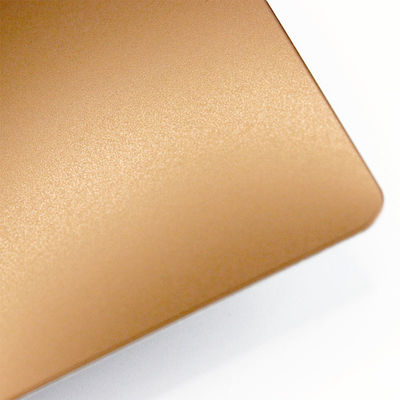 0.6mm 0.8mm 304 Stainless Steel Sheet Rose Gold Bead Blasted Sandblasted