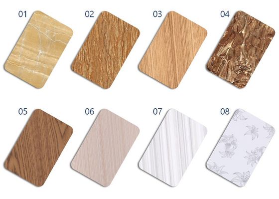 304 Wooden Or Marble Pattern stainless laminate sheets For bathroom Decoration