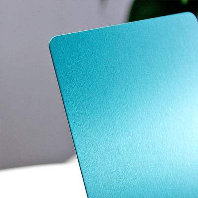 Ss304 #4 No.4 N4 Finish Stainless Steel Sheet In PVD Jade Green Color Coated
