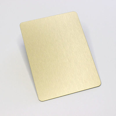 Gold Brushed Bronze Hairline Stainless Steel Sheet For Building Decoration AISI 201 430 Grade SS Plate