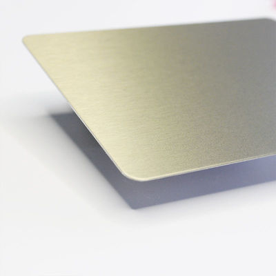 Gold Brushed Bronze Hairline Stainless Steel Sheet For Building Decoration AISI 201 430 Grade SS Plate