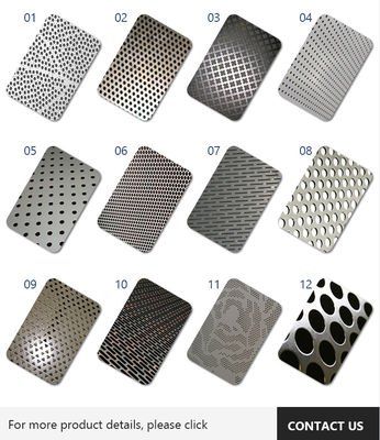 JIS Steel Plate 304 316 Perforated Stainless Steel Sheet External Metal Building Material