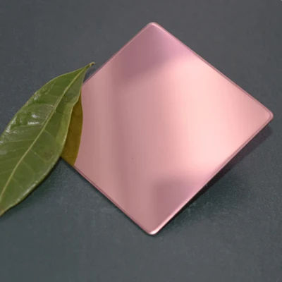 Titanium Gold Color Coated Stainless Steel Sheet Mirror Finish Customize Size