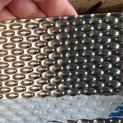 ASME 201 304 4x8 Checkered Embossed Stainless Steel Sheet Water Ripple