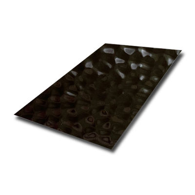 Black Water Ripple Stainless Steel Sheet Ss 201 304 Metal Decorative Plate