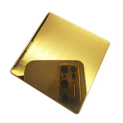 201 321 Mirror Stainless Steel Sheet Titanium Golden Color Coated 3.0mm  Thickness