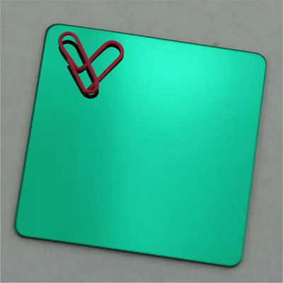 No.8 SS 304 316 Green Mirror Stainless Steel Sheet 8K Polishing 0.3mm Thickness
