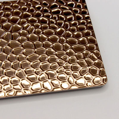 Rose Gold Honeycomb Stamped Stainless Steel Plate Wall Decorateive Sheet