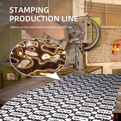 316 Decorative Stainless Steel Sheet 4x8 3d Hammer Panel Gold Mirror Water Ripple Stainless Steel Plate