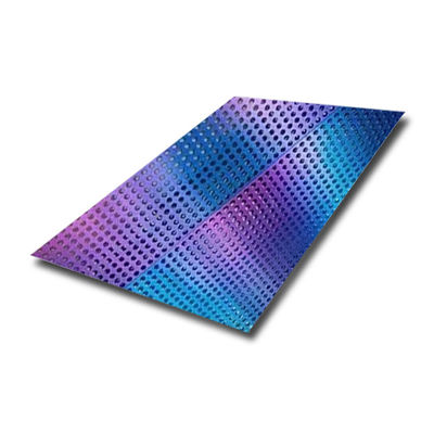 Customize Colorful Perforated Stainless Steel Sheet For Indoor Partitions Wall Decorations