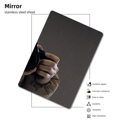 Customized Size Decorative Stainless Steel Sheet 201 304 316l Cold Rolled 8k Mirror Pvd Color Finish