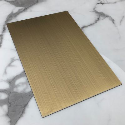 304 316 Hairline Stainless Steel Sheet Pvd Color Brass Copper Finish Stainless Steel Wall Panels