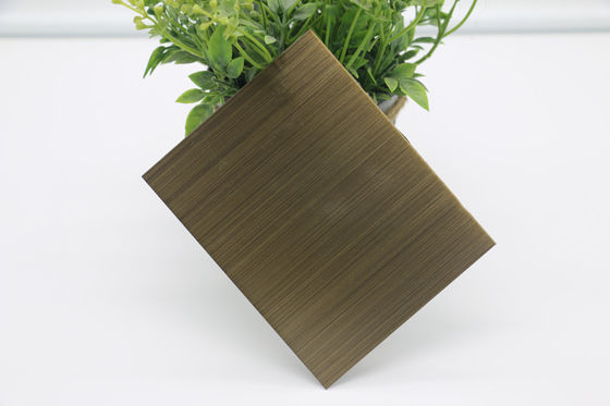 304 316 Brushed Bronze Antique Stainless Steel Sheet Wall Decoration 2mm Thickness