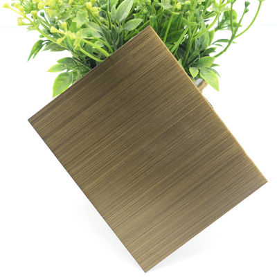 304 316 Brushed Bronze Antique Stainless Steel Sheet Wall Decoration 2mm Thickness