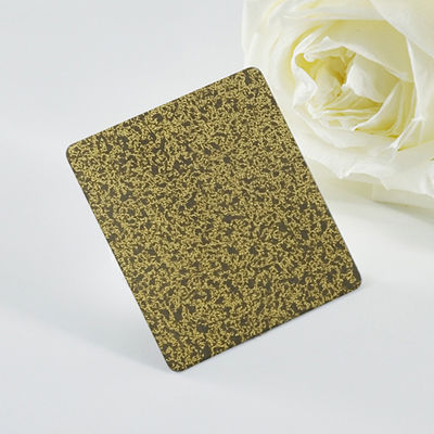 Customized Stainless Steel Sheet Antique Brass Speckle Finish For Art Decoration Wall Plate