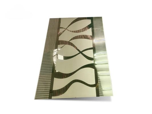 0.3mm Elevator Stainless Steel Mirror Etched Brushed Finishes Custom Interior Patterns