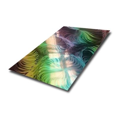 Colorful Stainless Steel Sheet Mirror 304 Fantasy Color Gradient 3D Laser Sheet