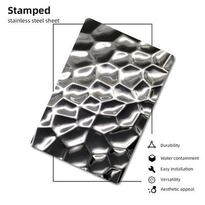 OEM Water Ripple Sheet Wave Bright Corrugated Stainless Steel Metal Plate