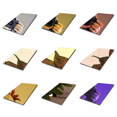 201 304 316 Gold Colour Mirror Finish Stainless Steel Sheet For Architectural