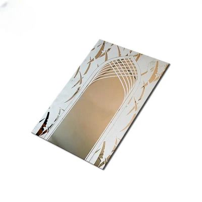 Grade 201 304 316 Mirror Etched Stainless Steel Sheet Customized Pattern For Elevator Door