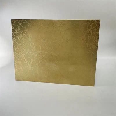 Champagne Gold Rose Gold Bronze 304 Stainless Steel Sheet Etched Mirror Decorative Panel