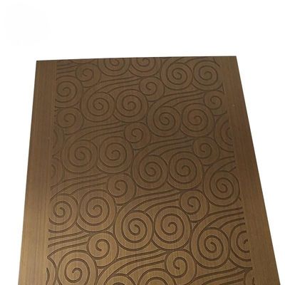 1.2mm Black 304 Rose Gold Etched Stainless Steel Sheet Mirror SS Fabrication Plate Metal