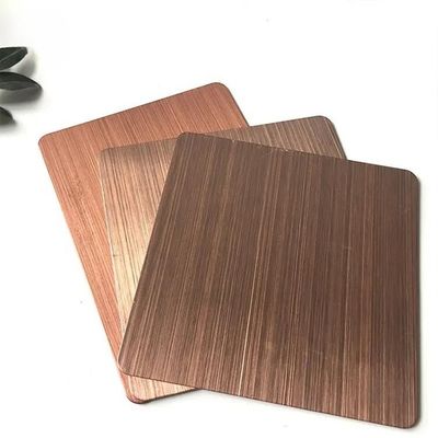 Rose Gold Brushed Stainless Steel Sheet Cut To Size Hairline Decorative Stainless Steel Sheet