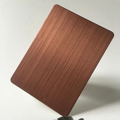 Rose Gold Brushed Stainless Steel Sheet Cut To Size Hairline Decorative Stainless Steel Sheet