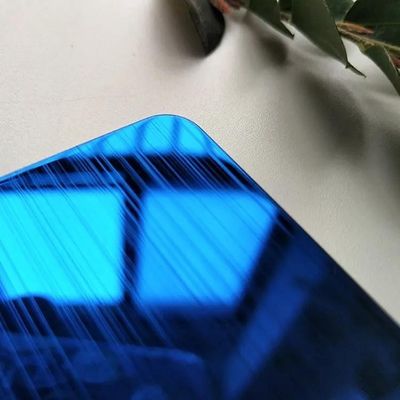 Blue Color Coated Stainless Steel Sheet 304 3.0mm Thickness For Elevator Decoration