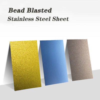 Bead Blasted Finish Decorative Stainless Steel Sheet 0.25mm 0.5 Mm Cut To Size