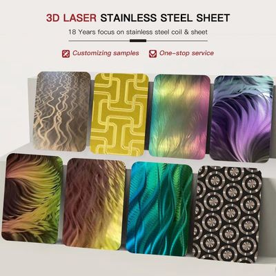 Customizable 3D Laser Stainless Steel Decorative Sheets 30mm Width