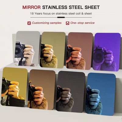 ASTM Mirror Stainless Steel Sheet 201 304 316 Pvd Black Blue Gold