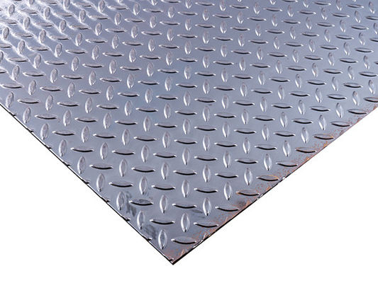 Anti Skid Diamond Tread Chequered Stainless Steel Sheet Pattern 301 304 316 SS Plate