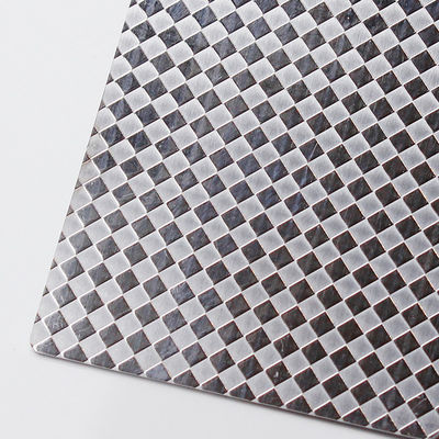 3D Rhombus Pattern Stainless Steel Embossed Sheet Customized SS Sheet Cut To Size